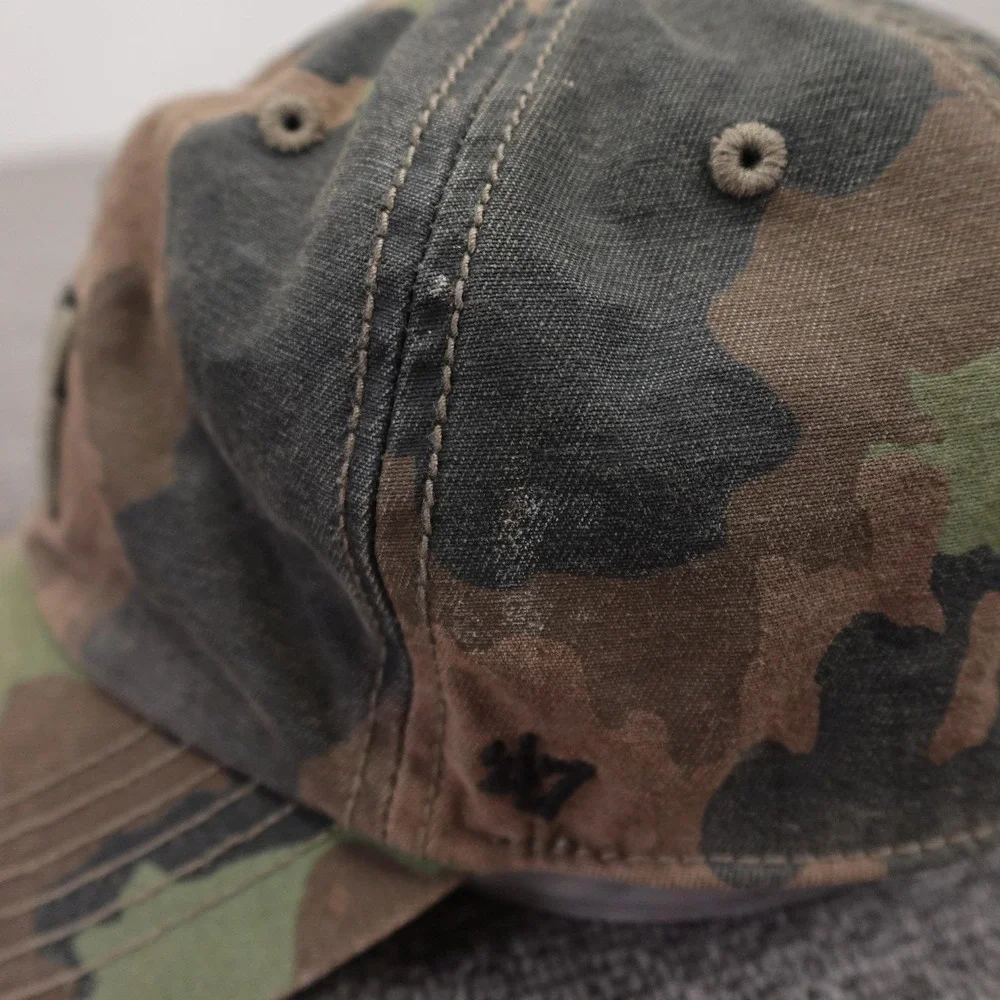 Colorado Rockies Hat Cap Strap Back Mens One Size Camo Green MLB Baseball '47
